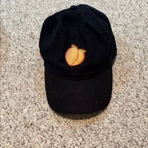 Justin Bieber Black Cap with Peach Embroidery